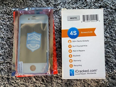 iCracked Iphone 4S Front Replacement Screen/LCD (White) - Image 1 of 2