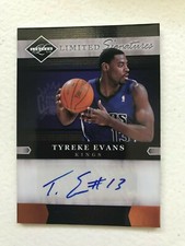 2011-12 Limited Signatures TYREKE EVANS Autograph auto /25