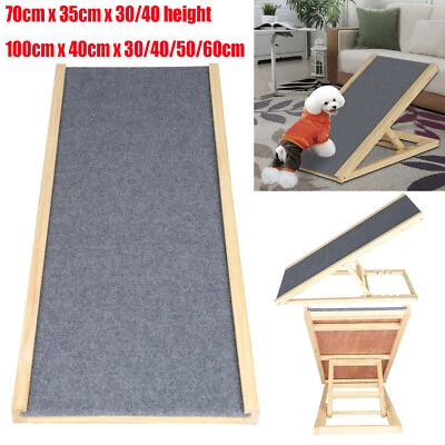 Dog Pet Ramp Wooden Folding Lightweight Strong for Travel Car Van Adjust Height - Image 1 of 4