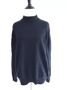 Maglione collo alto uomo Raffi Linea Uomo taglia XL 54 nero lana pullover bordo costina - Foto 1 di 10