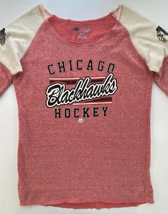 NHL Chicago Blackhawks Hockey Sweatshirt Majestic Fan Mode Damen Große L - Bild 1 von 6
