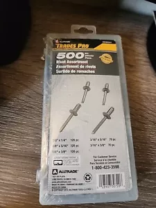 Assortimento Rivetti Alluminio 500Pz Più Misure Testa Pop Cieca Rivetti Fissaggi - Foto 1 di 3