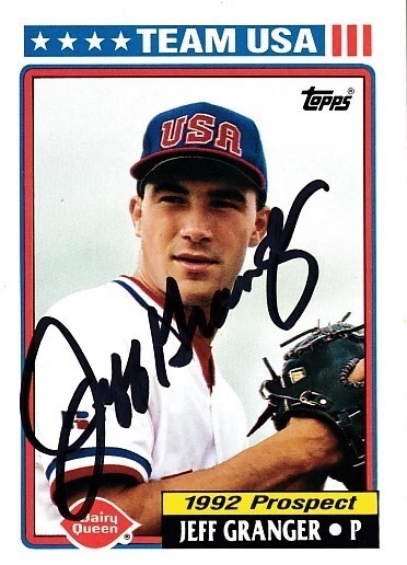 Jeff Granger signed autographed autograph Team USA 1992 Topps Dairy Queen card - Image 1 of 1