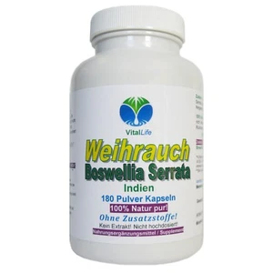 Weihrauch Boswellia Serrata 180 Kapseln Ohne Zusatzstoffe Natur Pur. 26397 - Bild 1 von 4