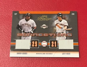 2003 Playoff Prestige Connections Barry Bonds Jeff Kent Game Used Base /400 - Picture 1 of 2