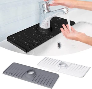 Faucet Draining Mat for Kitchen Sink Foldable Sink Mat Behind Faucet - BLACK - Picture 1 of 6