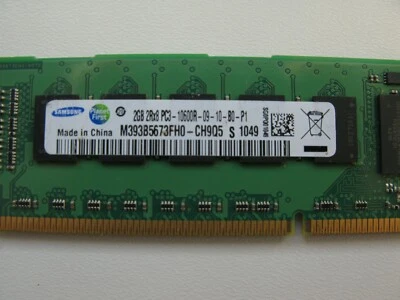 Samsung M393B5673FH0-CH9Q5 PC3-10600R 2GB DDR SDRAM Mem Module HP 500202-061  - Image 1 of 4