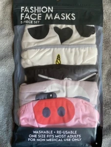 Fashion Critter Face Mask 5 Pack - Picture 1 of 6
