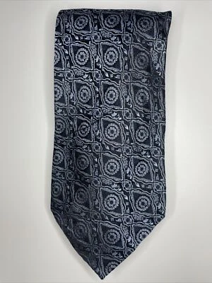 Corbata Dona / Azul Geométrico / 100% Seda / L-59 pulgadas y W-3,75 pulgadas Foto 1 de 4