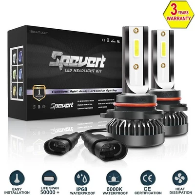 [2PCS] 9005 HB3 LED Headlight Bulbs 110W 6000K White Color Car Replace Lamps Kit - Image 1 of 4