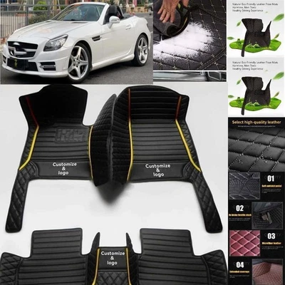 For Mercedes Benz SLK Car Floor Mats Anti-Slip Carpets Handmde Liners Foto 1 de 4