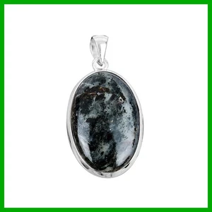 Halloween Deal Oval Natural Astrophyllite Bezel Anniversary Pendant 925 Silver - Picture 1 of 13