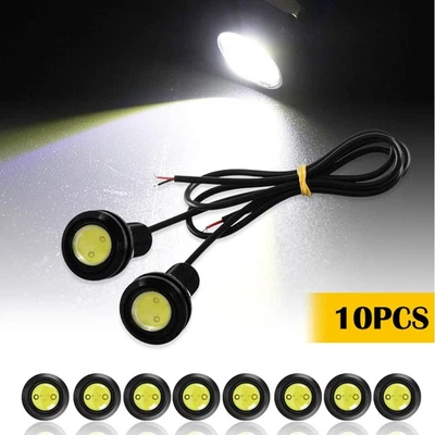 10X 9W LED White Eagle Eye Car Motor Daytime Running DRL Tail Backup Lights Bulb - Image 1 of 4