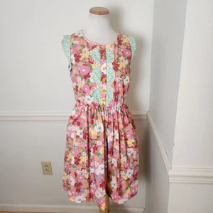 Matilda Jane Leah Dress Size Small Womens Floral Pink Blue Button Casual Party - Picture 1 of 10