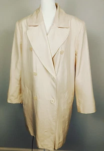 Jones New York Damengröße 8 elfenbeinfarben 100 % Seide kurzer Trenchcoat Kleid - Bild 1 von 10