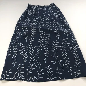 Due Per Due 10 (Fits 29In) 100% Silk Button Zip Lined Maxi Skirt Blue PLS READ - Picture 1 of 14