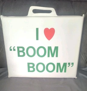 Seltenes Ray "Boom Boom" Mancini Sitzkissen "I Love Boom Boom" Boxchampion - Bild 1 von 2