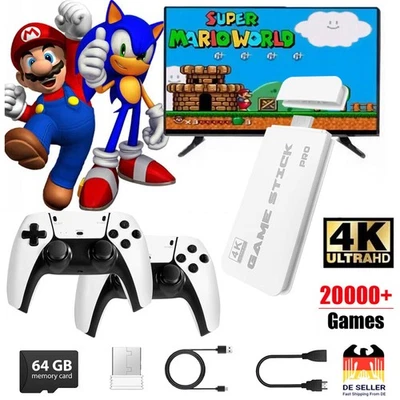 MARKENLOS M15 20000+4K HDMI TV Video Game Stick Retro Gaming-Console 2 Wireless Controller