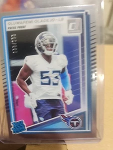 2025 Donruss Rated Rookie Silver Press Proof Oluwafemi Oladejo 384 - Picture 1 of 2