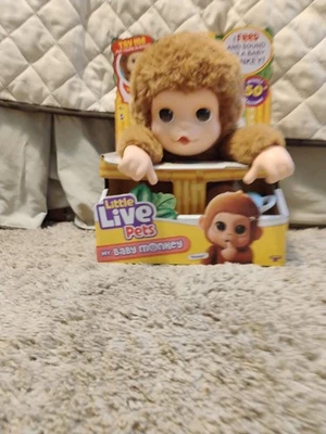 Juguete interactivo My Baby Monkey Mango Little Live Pets 50+ sonidos y reacciones nuevo en paquete Foto 1 de 4