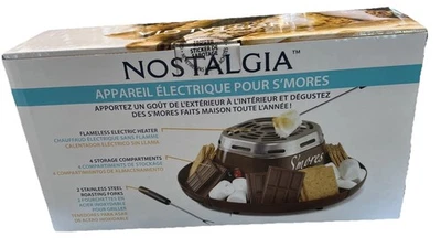 Nostalgia Fabricante Eléctrica Interior Acero Inoxidable S'mores Sin Llama Foto 1 de 4