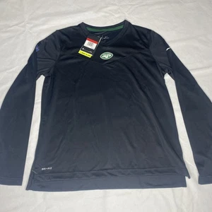 nike damen new york jets shirt Large Langarm Schwarz Neu On Field Dri Fit  - Bild 1 von 5