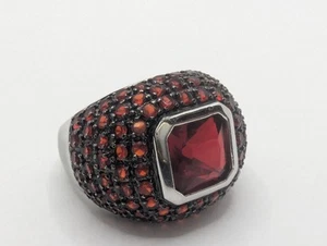 Ross Simons Sterling Silver 925 Garnet Statement  Ring Size 10 - Picture 1 of 9