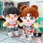 1pair/1Set Red Grid Doll T-shirt for 20cm Cotton Doll/1/12 Dolls