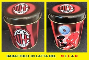 MILAN - BARATTOLO IN LATTA CHE RIPRODUCE IL LOGO E LA MASCOTTE - Foto 1 di 6
