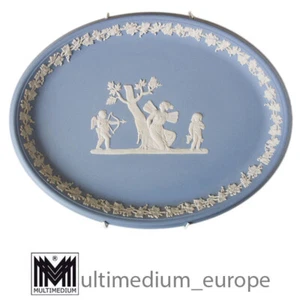 Wedgwood Porzellan Teller Schale Konfektschale Blau Weiß antike Szenen - Bild 1 von 3