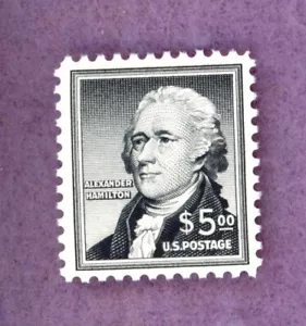 U.S. STAMP ~ SCOTT # 1053 ~ $5 ALEXANDER HAMILTON ~ MLH - Picture 1 of 2