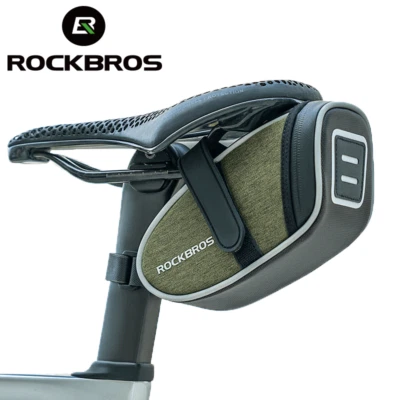 ROCKBROS Bike Saddle Bag TailSeat Hard Shell Large Under Seat Waterproof Cycling - Image 1 of 4