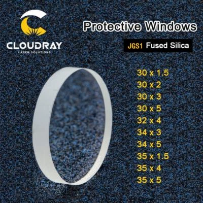 CLOUDRAY Protector Láser Ventanas Dia.30 32 34 35 36 Cuarzo Fundido Sílice para Fibra Láser