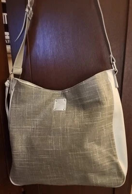Calvin Klein Metallic Tote Bag Snap Close w/ Adj Strap & Zip Inside Pocket - Image 1 of 4