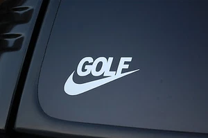 Calcomanía de vinilo adhesiva de golf NIKE Golf Swoosh ventana de coche elige color/tamaño V325 - Imagen 1 de 1