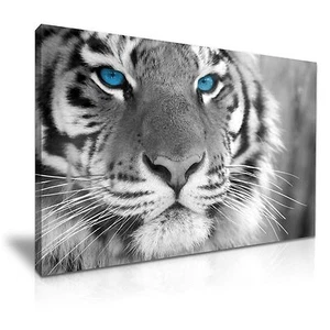 Bengalischer Tiger Leinwand Wandbild Kunstdruck gerahmte Box - Bild 1 von 7