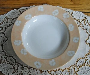 Mikasa PANSY PEACH 8 1/2" Rimmed Soup Bowl Japan L5755 ~ - Picture 1 of 10