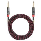 Clef Audio Labs 6.35mm TS to 6.35mm TS, Black /Red Braided - 20FT-1PK