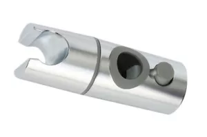 Chrom Duschhalterung für Schieber Erhöhungsstange Druckknopf passend für 19 mm - Bild 1 von 3