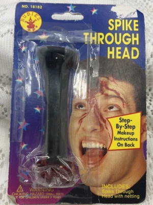 Aparato de maquillaje con espiga a través de la cabeza de Halloween prótesis Foto 1 de 4