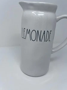 Rae Dunn LL Farmhouse LEMONADE Pitcher w/Dimples White Ceramic NEW Rare - Picture 1 of 4