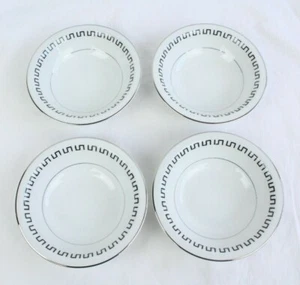 Paul McCobb Greek Key Fine China Fruit Side Bowls Set of 4 VTG Mid Century 5.5" - Picture 1 of 6