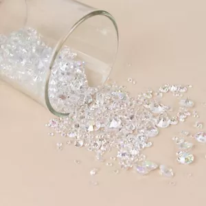 4000 Iridescent Faux Diamond Acrylic Beads VASE FILLERSs DIY Crafts Party Events - Picture 1 of 9