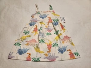 NWT Old Navy Dinosaur Print Sleeveless Dress Baby Toddler Girl - Picture 1 of 1