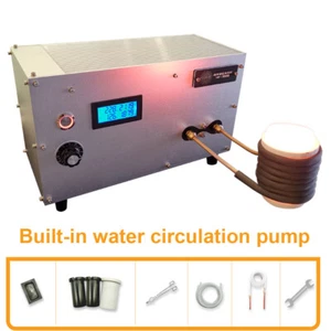 3KW Induktionsofen Metallschmelzen Geruch Gold Kupfer Eisen 1600°C mit Tiegel - Bild 1 von 11