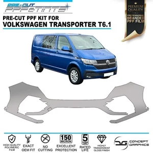 Front Bumper Stone Chip Guard Paint Protection film PPF for VW Transportor T6.1 - Picture 1 of 3