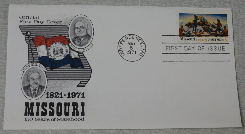 1971 1st day cover Missouri 150 Years of Statehood - Image 1 of 1