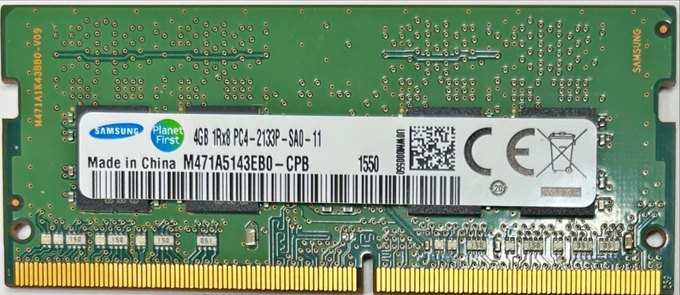 Samsung M471A5143EB0-CPB 4GB DDR4 2133MHz SO-DIMM Laptop RAM - Tested - Image 1 of 2