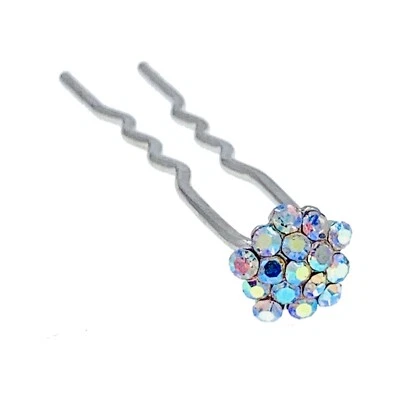 EE. UU. Estrás Cristal Flor Palo Horquilla Boda Novia Baile de graduación Giro H3 Foto 1 de 4