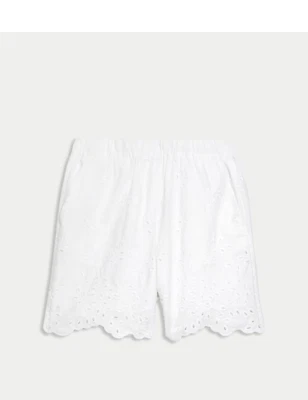 M&S Pure Cotton Embroidered Shorts Size 20 - Image 1 of 2
